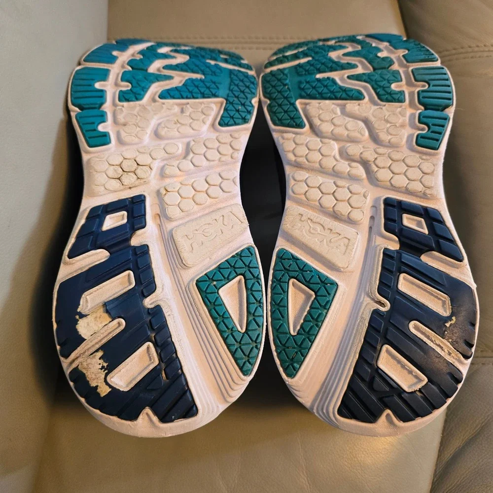Hoka One One Bondi 5 Mens Running Shoes Grey Blue‎ 1014757 CGTB Size 12